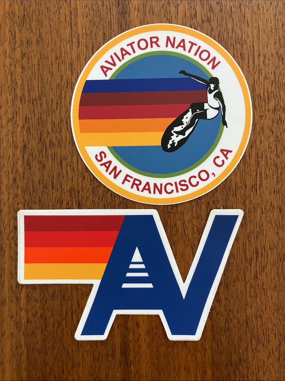 Aviator Nation Logo & Circular Surf Vinyl Stickers